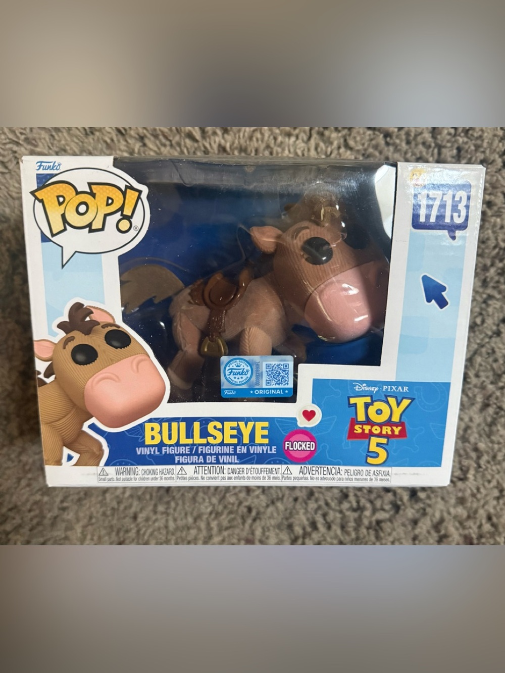Funko Brown Bullseye Flocked Pop! Vinyl Figure - Toy Story 5